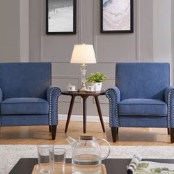 Monroe Fabric Club Chairs – Set of 2 – Like New (Open Box) $499 for the pair