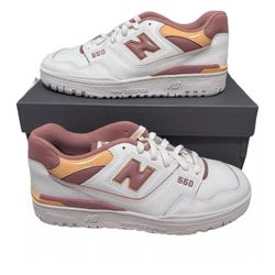 New Balance 550 “Rosewood Hazy Peach” White/Pink Women’s Casual Shoes