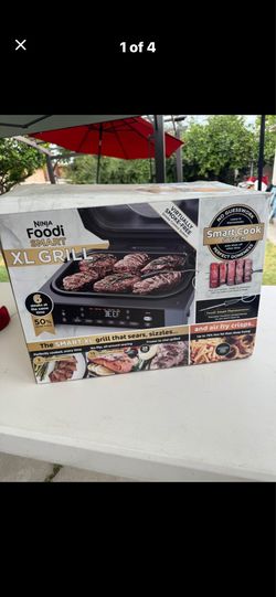 Foodi Smart XL 6-in-1 Stainless Steel Indoor Grill with Built in Thermometer