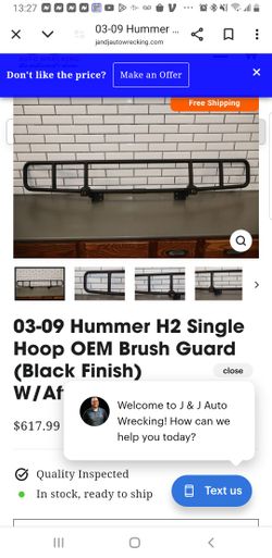Hummer H2, Single Hoop Brush Grard Bumper
