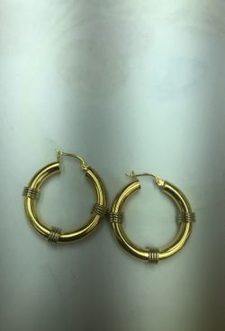 14k real gold earring made in italy