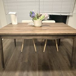 Wood dining table