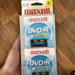 10-Pack Maxell DVD-R for Camcorder - Brand New Sealed