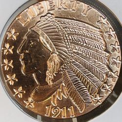 1 Oz Copper Round .999 