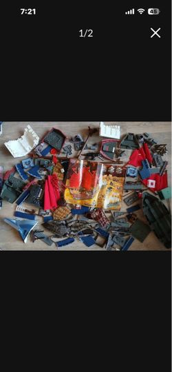 Mega Bloks Caribbean Of Pirates Build Up Lego Bricks Blocks Ship Sea Creature Octopus Skeleton Including Manual