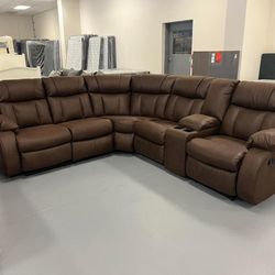 Reclining Sectional In Stock For Fast Delivery 