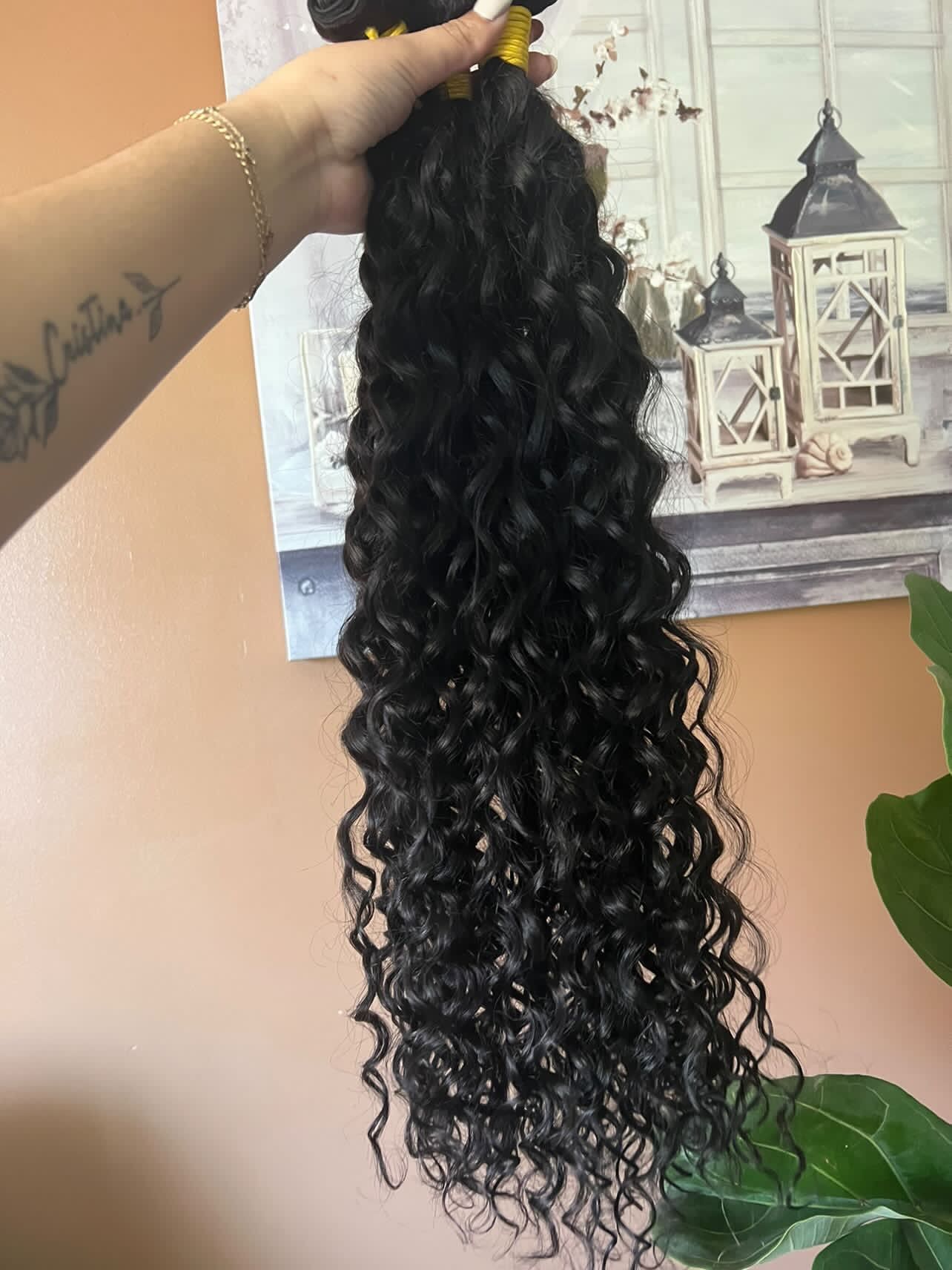 Human Hair Extensiones Water Wave 