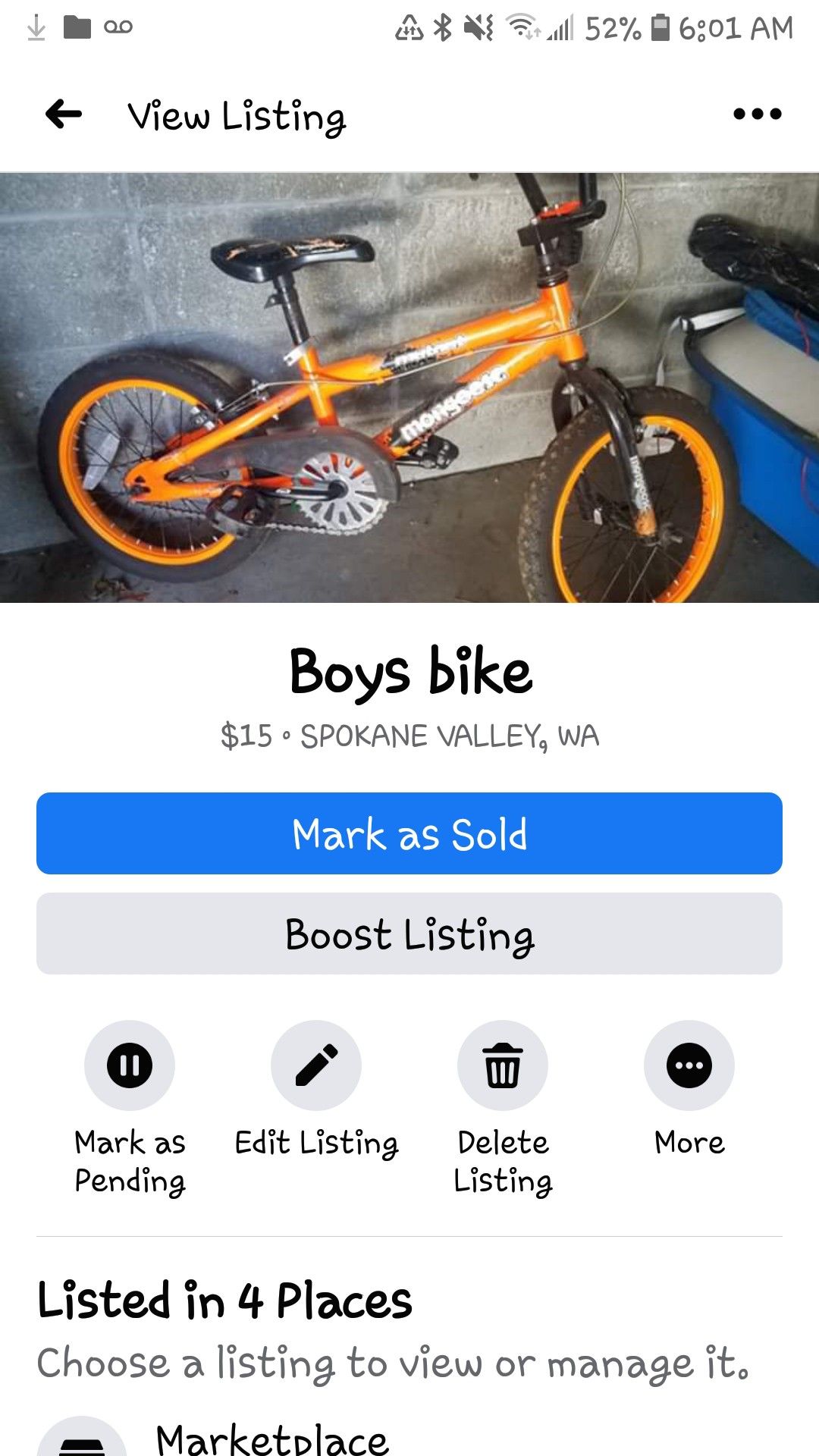 Boys bike