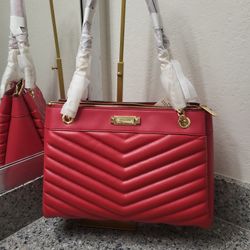 Michael Kors Red Quilted Handbag New