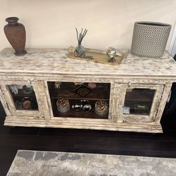 Vintage Wood Chest TV Stand sideboard 