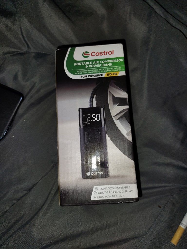 Castrol Portable Air Compressor And Power Bank 