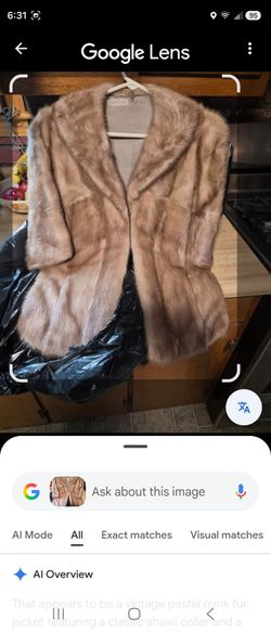 VINTAGE PASTEL MINK FUR JACKET.