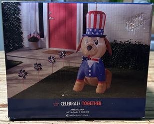 Celebrate Together Americana 5-ft. Inflatable Uncle Sam Dog