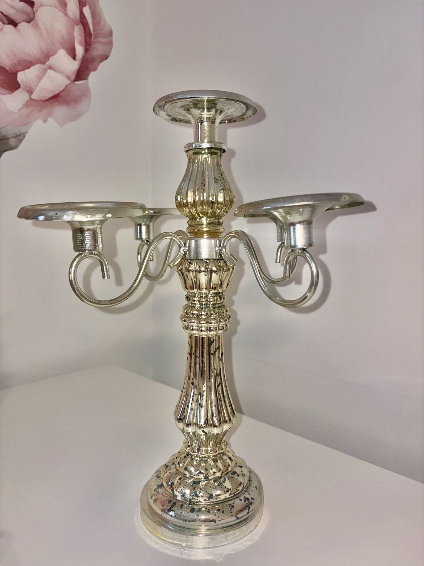 Glass Candelabra Candle Holders