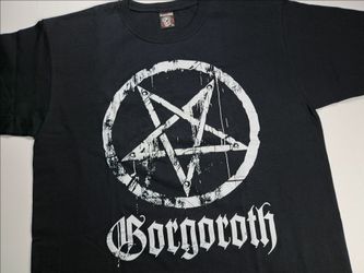 2000's GORGOROTH Demon Night Bootleg T-Shirt XL Inverted Pentagram Black Metal