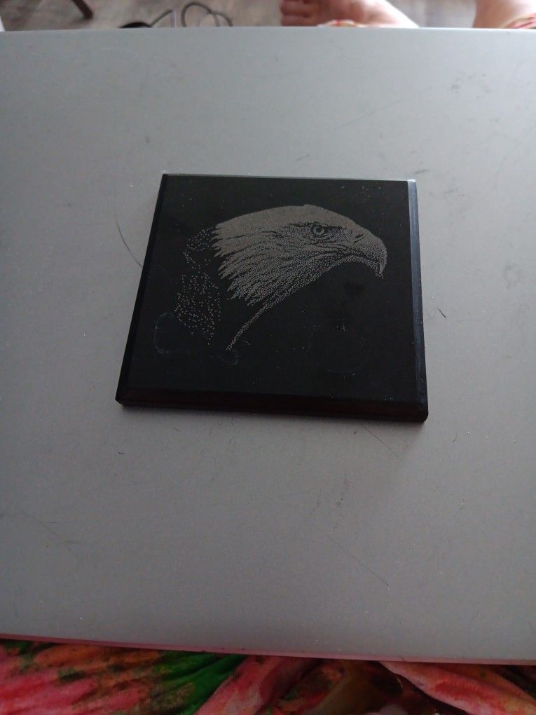 Etched Eagle Coaster