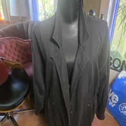 Black Cinch Waist Coat