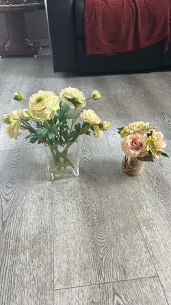 Faux Flower Arrangements Set of Two