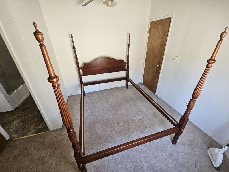 Vintage Bed And End Drop Leaf Tables See Description
