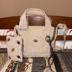 Madden Girl Football Mini Tote Bag