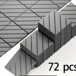 72pcs Interlocking Deck Tiles 12” x 12” Patio Deck Tiles waterproof