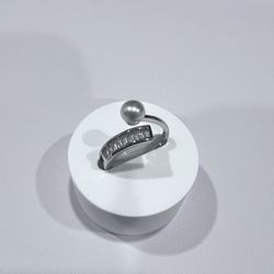 Adjustable Pearl Crystal Ring