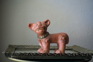 Vintage Terracotta Pre-Colombian Style Dog Figurine