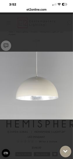Hemisphere hammered aluminum LED light fixture