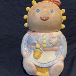 Vintage Little Girl Spice Cookie Jar