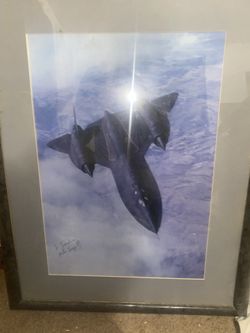 Vintage Autographed SR-71 Blackbird Air Force