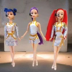 Set Of 3 Kpop Demon Hunter Barbie Dolls NEW NO BOX 