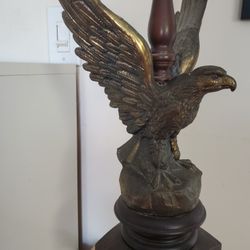 Vintage Bold Eagle Brass Table Lamp