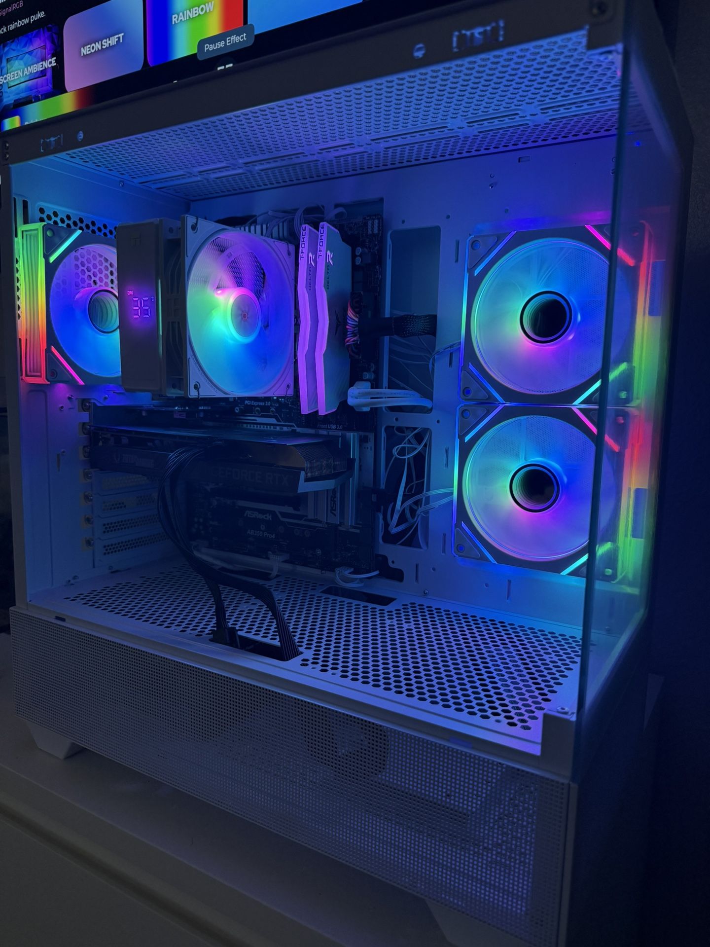 White Gaming Pc Computer Desktop RTX
