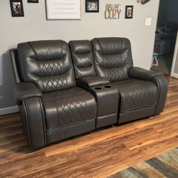 glider love seat with recliners 