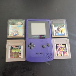 Video Games Gameboy Color (Purple) With 4 Games