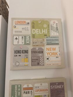 3 travel canvas pictures