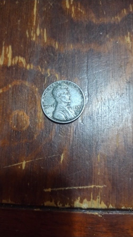 1943 D Steel Wheat Penny