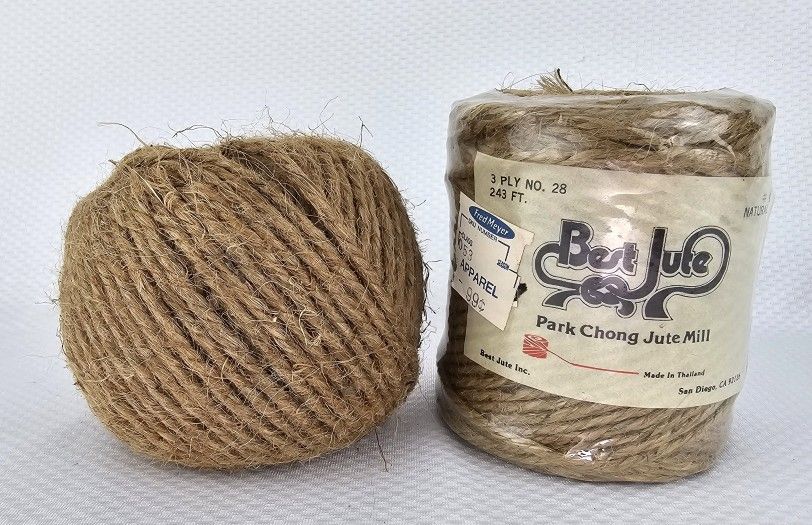 Vintage Lot of 2 Jute Rope 3 Ply