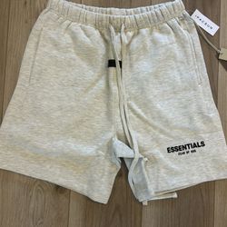 Essentials Light Oatmeal Shorts SMALL