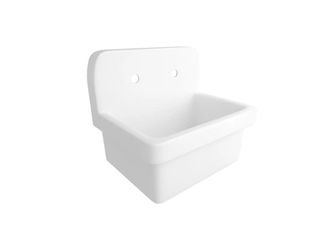 NEW! White Farmhouse Style Wall-Mounted Laundry Sink