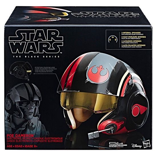 Star Wars Black Series Poe Dameron X-Wing Rebel Pilot Helmet