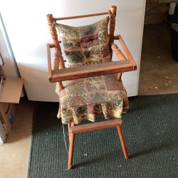 Wooden German Doll Highchair