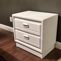 Heavy Duty White Night Stand 