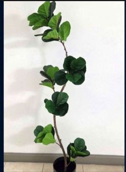 6ft Faux Fiddle Leaf Fig Tree in an 11in (Tall) Green Resin Planter @ Lasting Creations