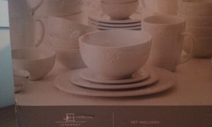 56 pc dinnerware set from Jcpenny