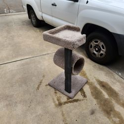 35" tall, nice refinished cat tower 