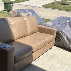 2pc Peanut Butter Loveseat and Sofa- $1000