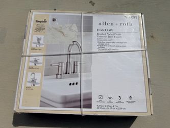 Allen + Roth Harlow Brushed Nickel Finish Centerset Bath Faucet