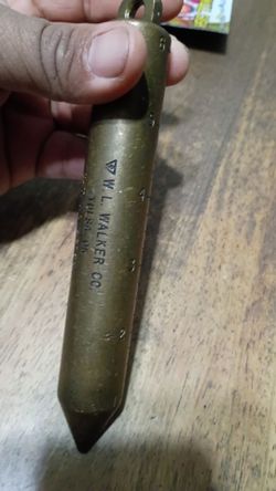 W.L. Walker Co. Brass Plumb Bob