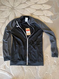 Nike Kids Dri-FIT Full Zip Track Jacket Black/Gray Size Large L – New With Tags